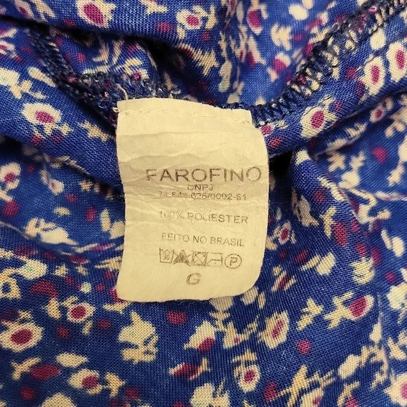 🛍Brilly Womens Button Down‎ Blue Floral Blouse Size Large - Picture 8 of 8